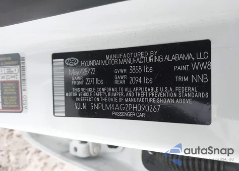 2023 Hyundai Elantra Sel z USA, uszkodzony, nr VIN 5NPLM4AG2PH090267